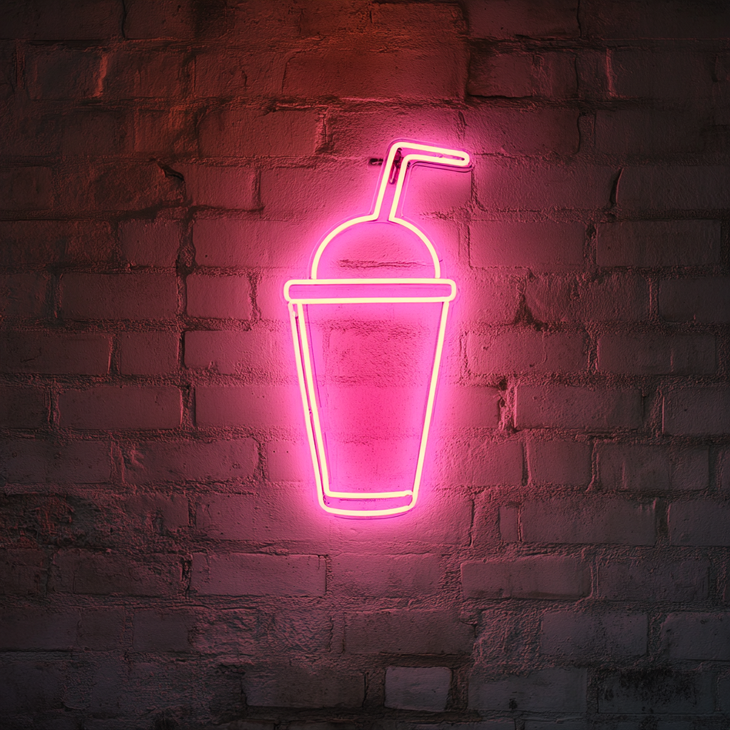 Cocktail Shaker - Pink Neon Sign, 24 Inches