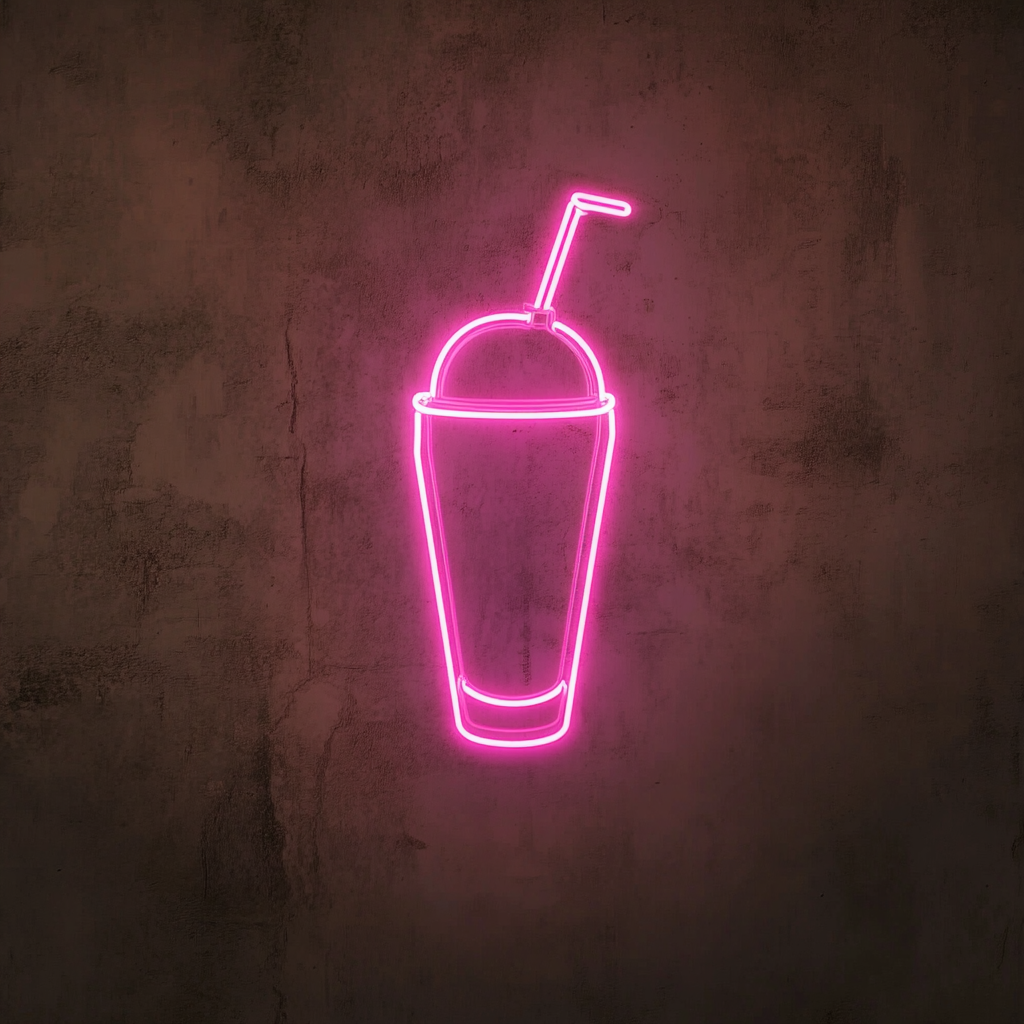 Cocktail Shaker - Pink Neon Sign, 24 Inches