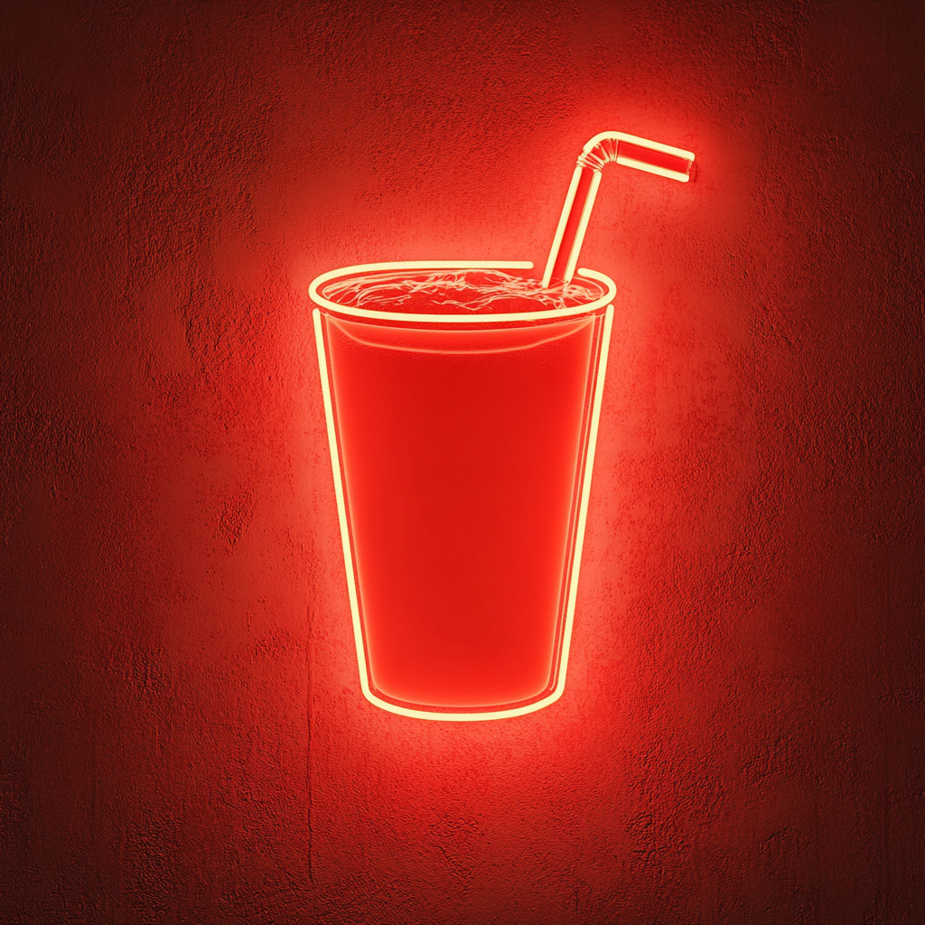 Coconut Drink - Red Neon Sign, 24 Inches