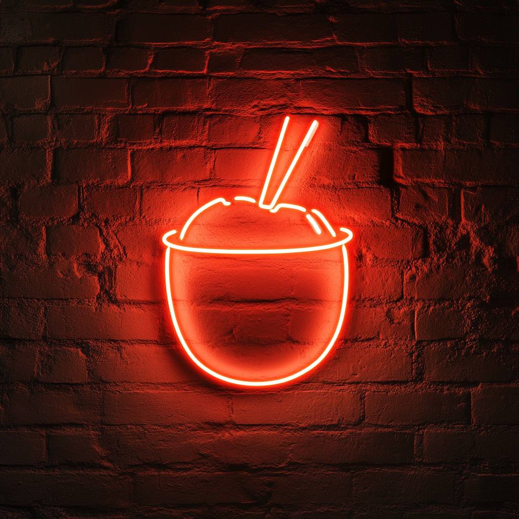 Coconut with Straw - Red Neon Sign, 18 Inches