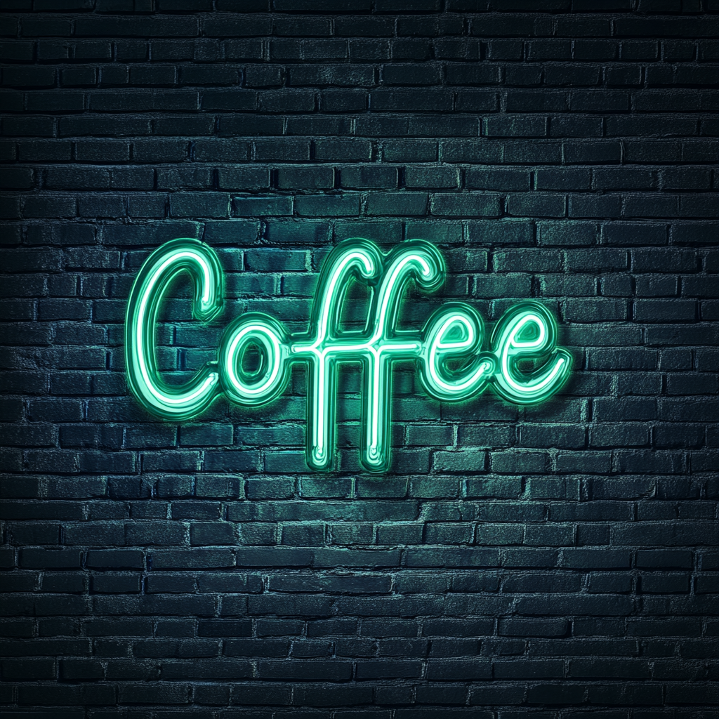 Coffee - Green Neon Sign, 24 Inches