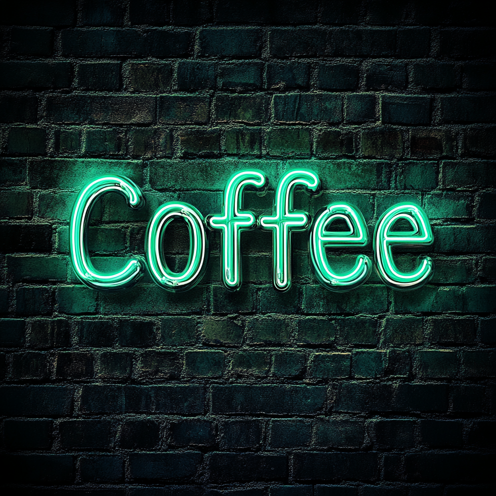 Coffee - Green Neon Sign, 24 Inches