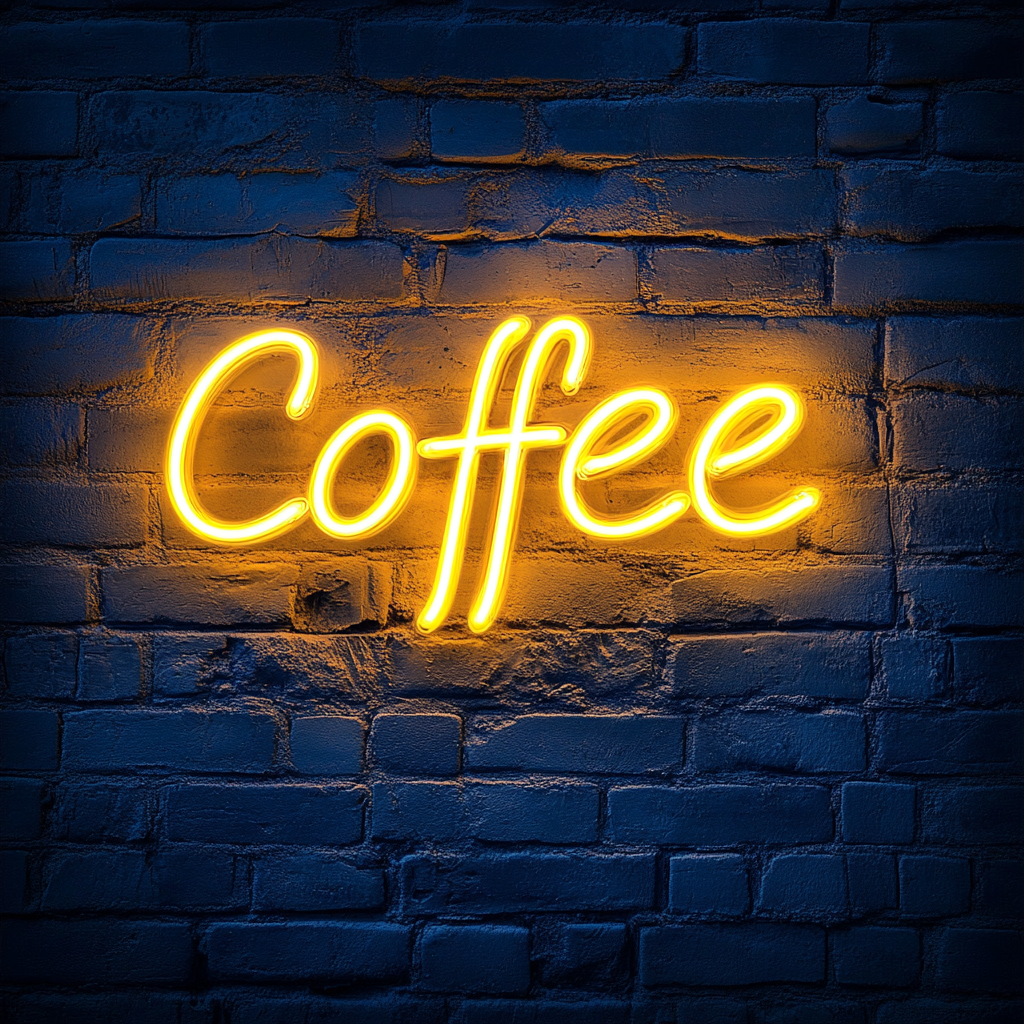Coffee - Yellow Neon Sign, 24 Inches