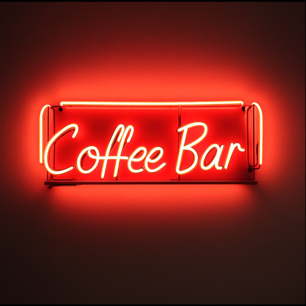 "Coffee Bar" - Red Neon Sign, 24 Inches