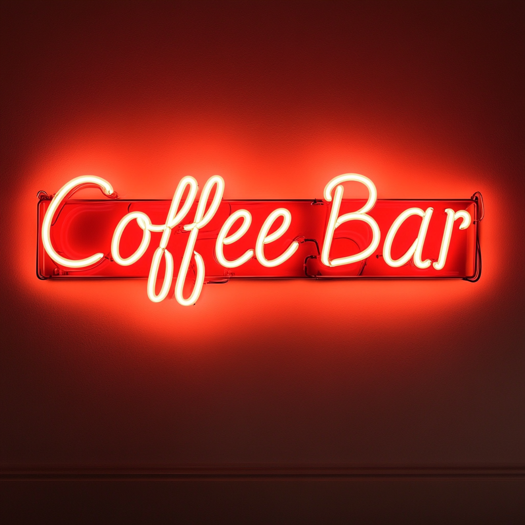 "Coffee Bar" - Red Neon Sign, 24 Inches