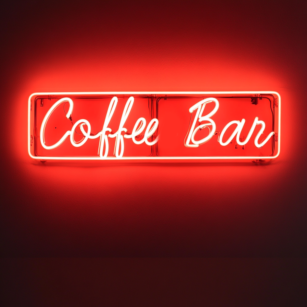 "Coffee Bar" - Red Neon Sign, 24 Inches