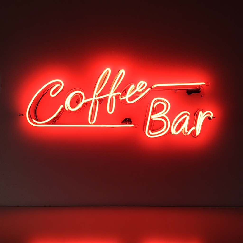 "Coffee Bar" - Red Neon Sign, 24 Inches
