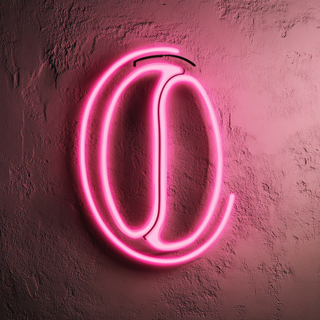 Coffee Beans - Pink Neon Sign, 24 Inches
