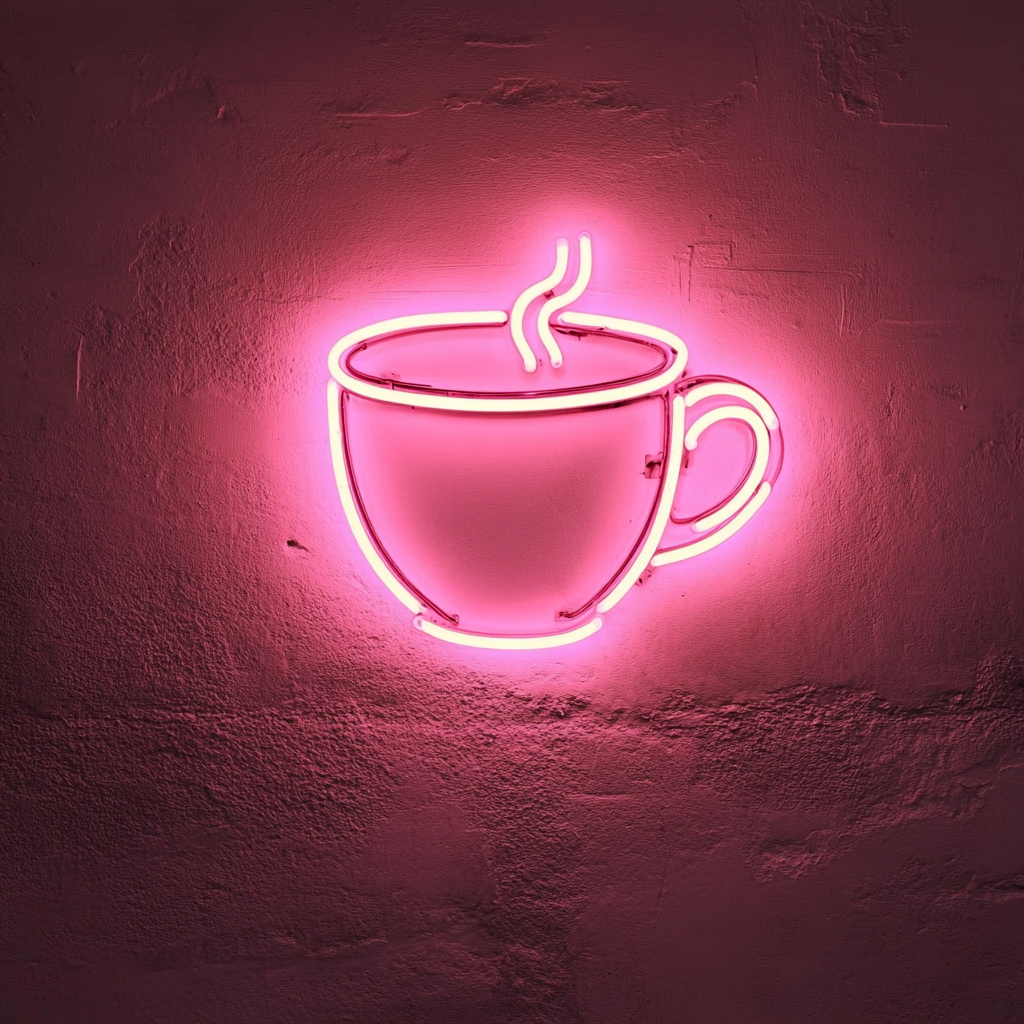 Coffee Mug - Pink Neon Sign, 18 Inches
