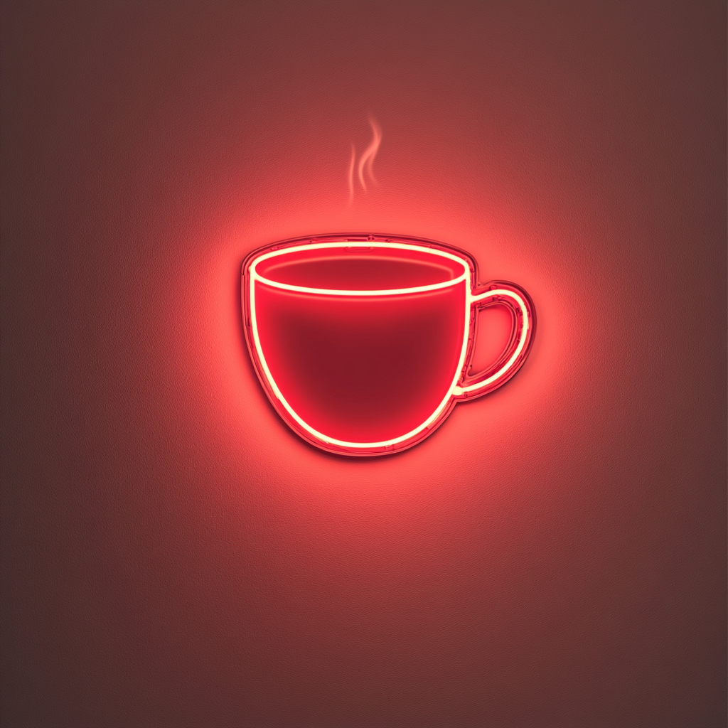 Coffee Mug - Red Neon Sign, 24 Inches