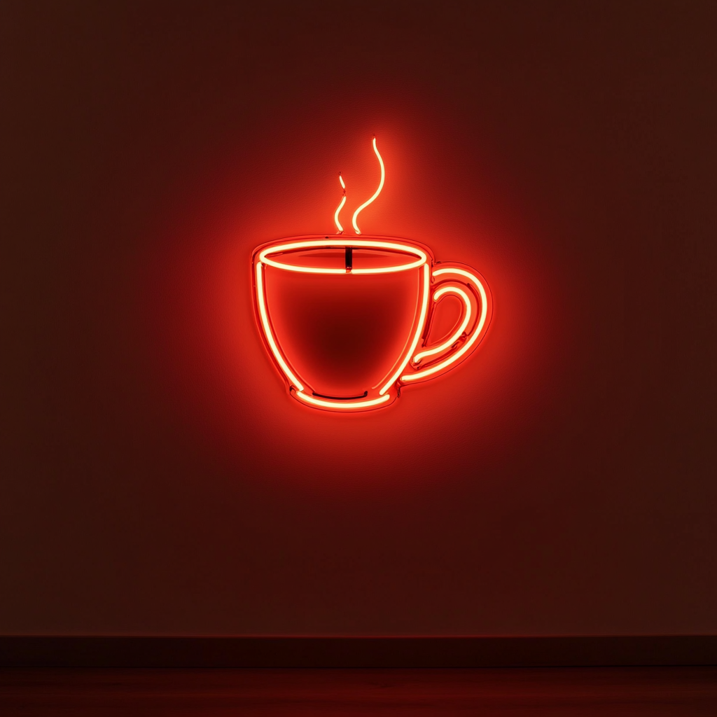 Coffee Mug - Red Neon Sign, 24 Inches