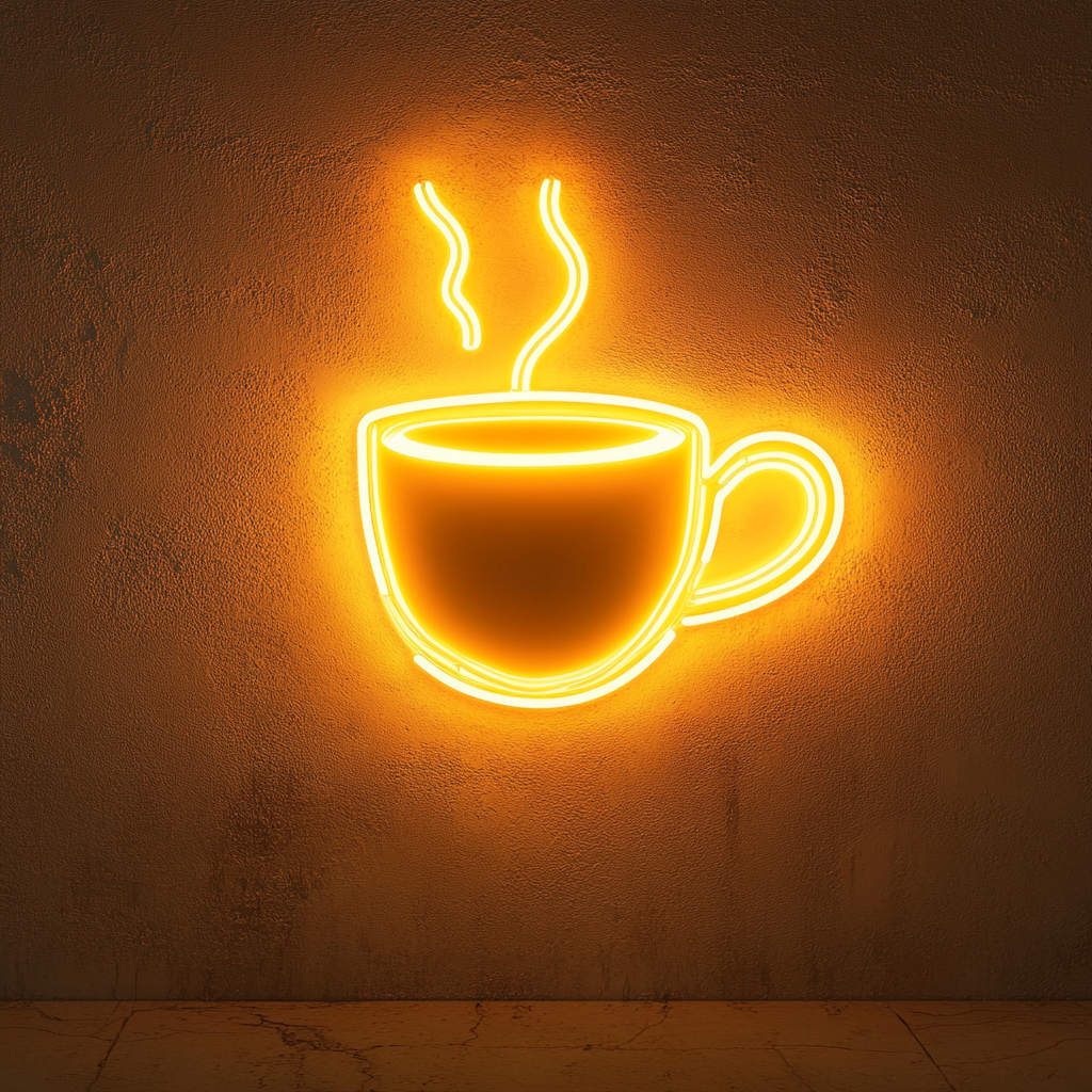 Coffee Mug - Yellow Neon Sign, 24 Inches
