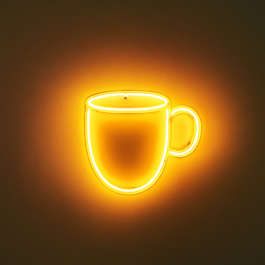 Coffee Mug - Yellow Neon Sign, 24 Inches