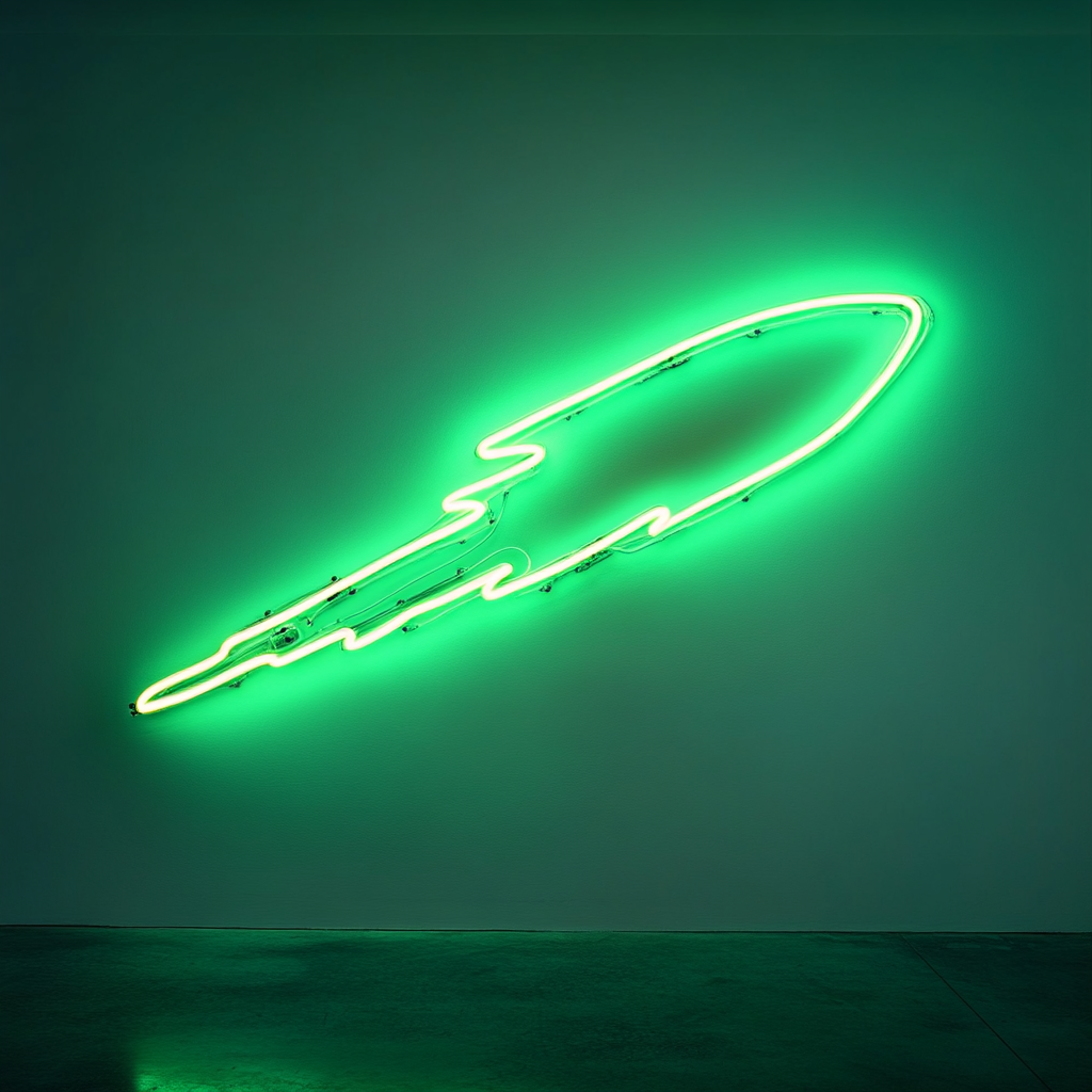 Comet - Green Neon Sign, 18 Inches