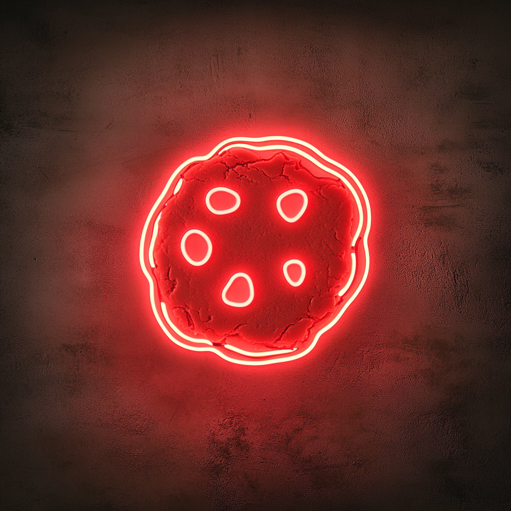 Cookie - Red Neon Sign, 18 Inches