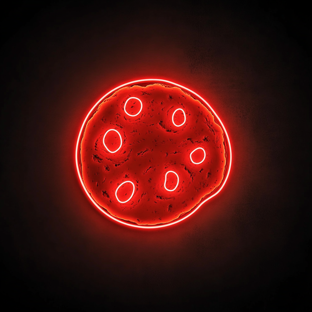Cookie - Red Neon Sign, 18 Inches