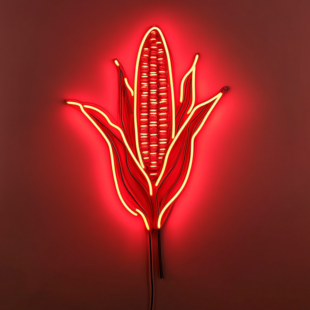 Corn on the Cob - Red Neon Sign, 18 Inches
