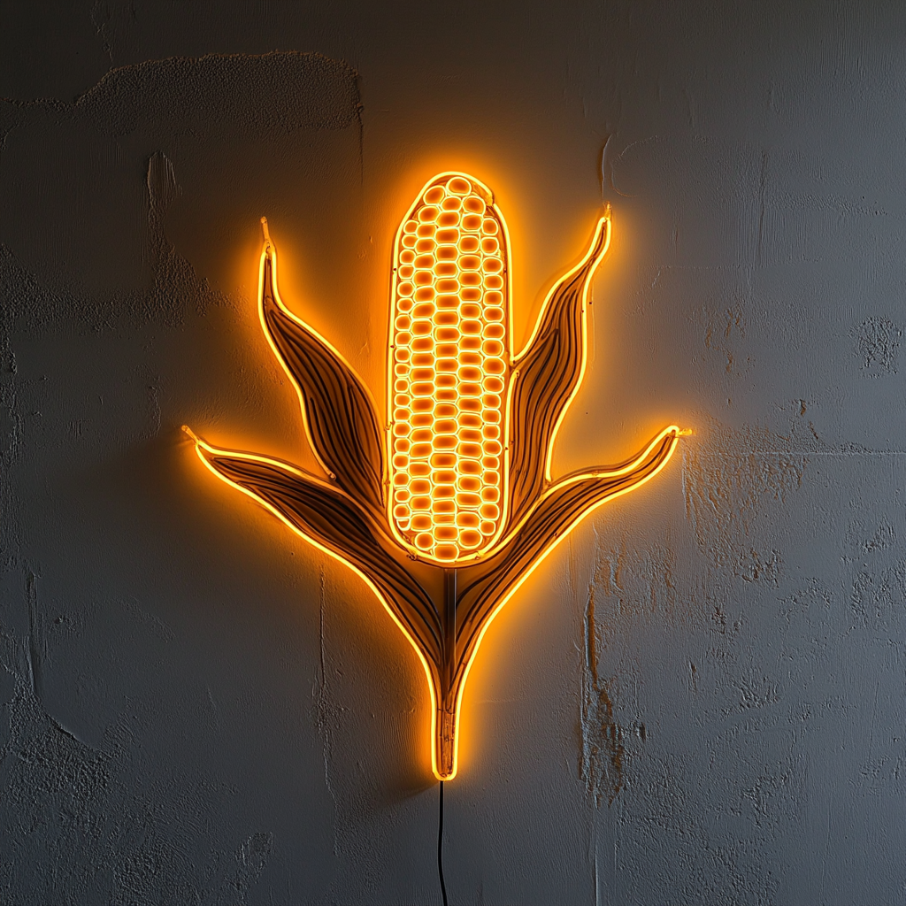 Corn on the Cob - Yellow Neon Sign, 18 Inches