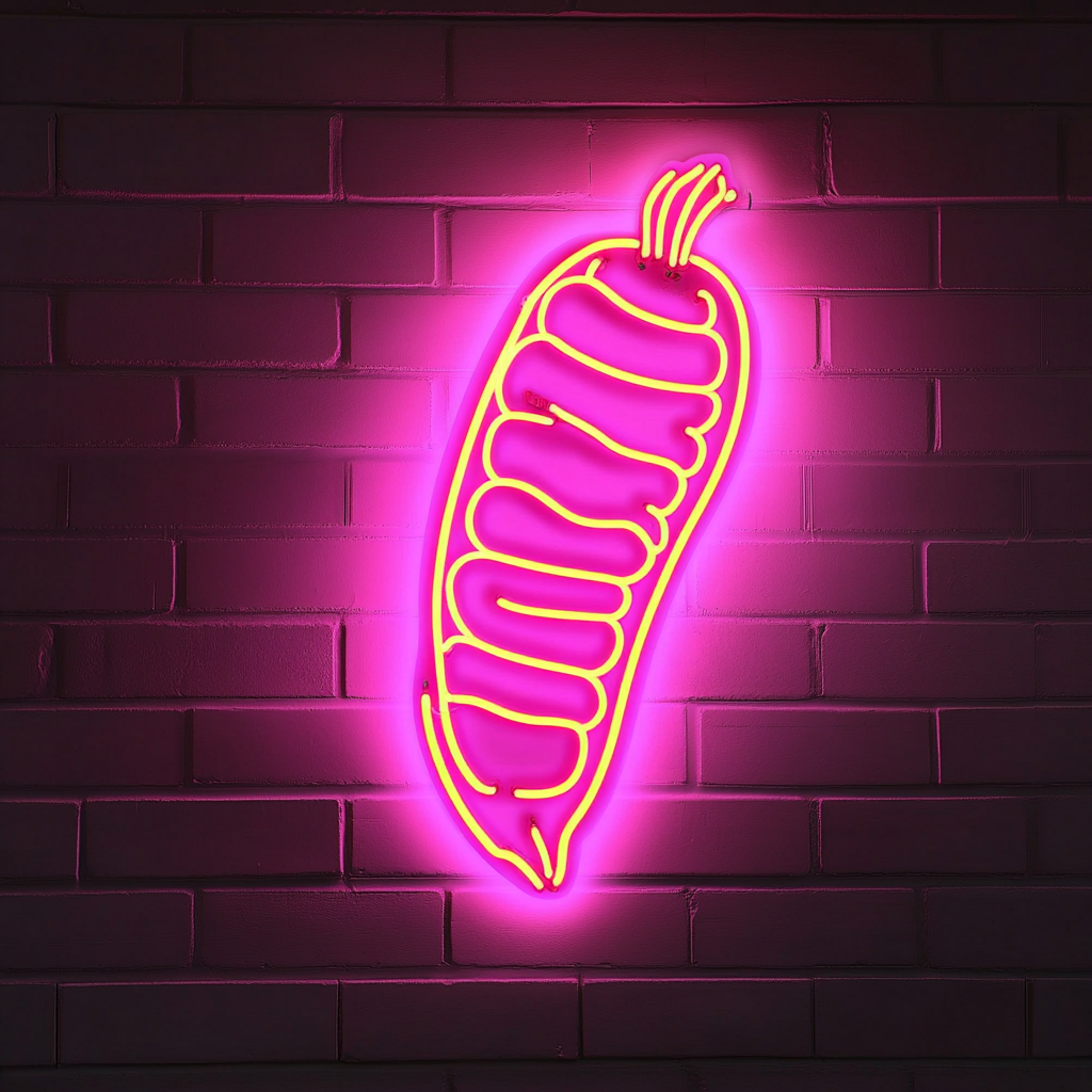 Corn on the Cob with Butter - Pink Neon Sign, 18 Inches