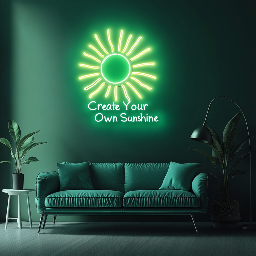Create Your Own Sunshine - Green Neon Sign, 18 Inches