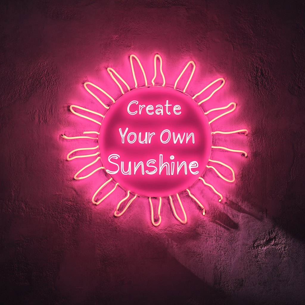 Create Your Own Sunshine - Pink Neon Sign, 24 Inches