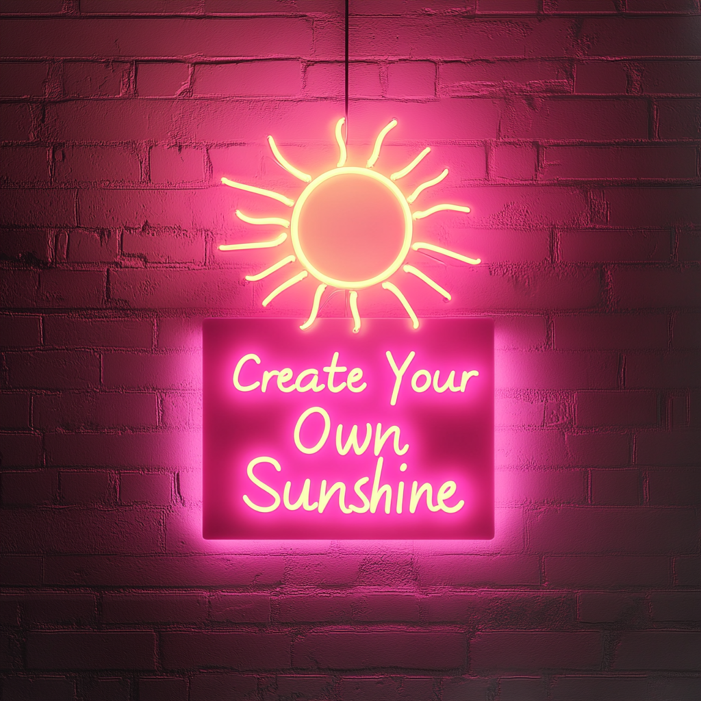Create Your Own Sunshine - Pink Neon Sign, 24 Inches