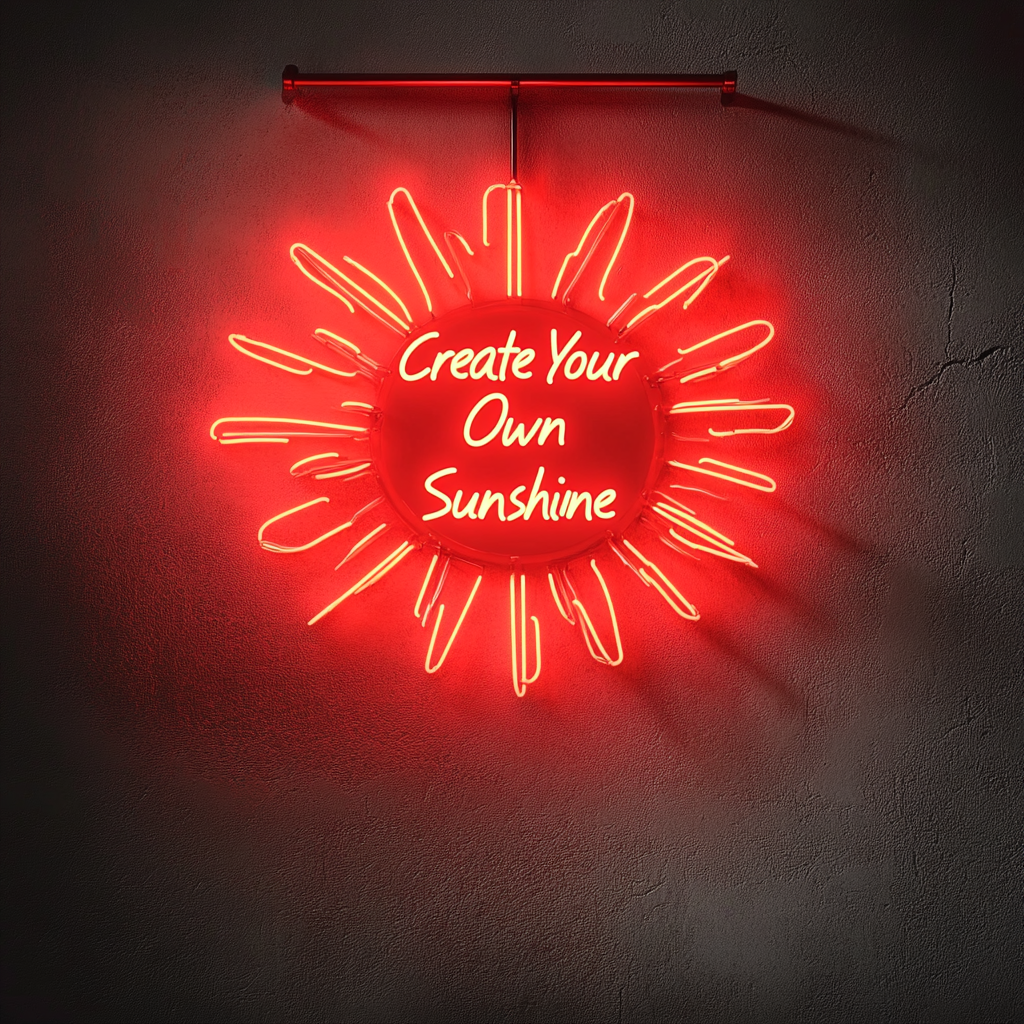 Create Your Own Sunshine - Red Neon Sign, 24 Inches
