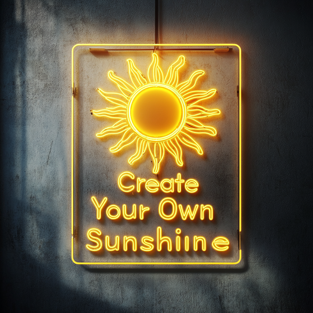 Create Your Own Sunshine - Yellow Neon Sign, 24 Inches