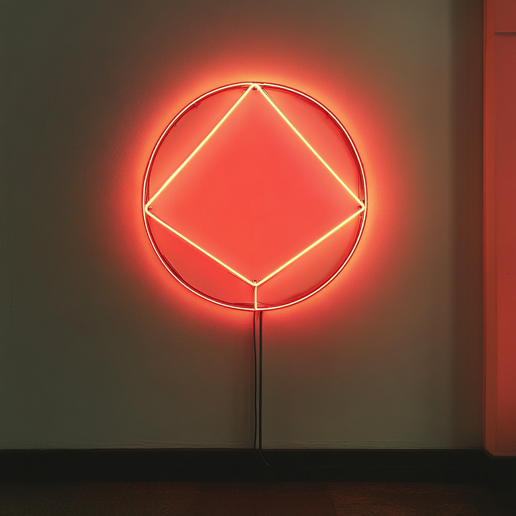 Crystal Ball - Red Neon Sign, 18 Inches
