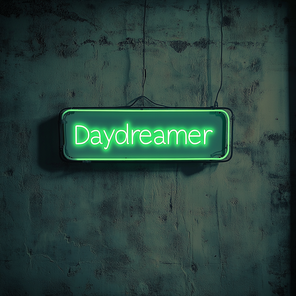 Daydreamer - Green Neon Sign, 18 Inches