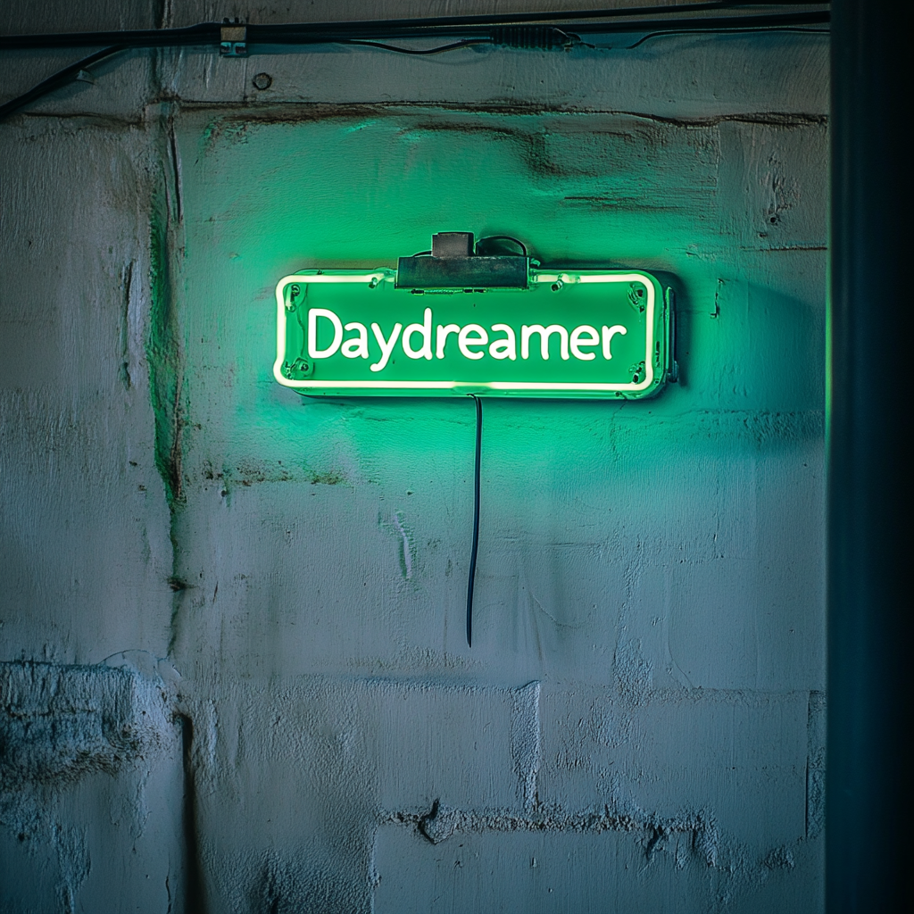 Daydreamer - Green Neon Sign, 18 Inches