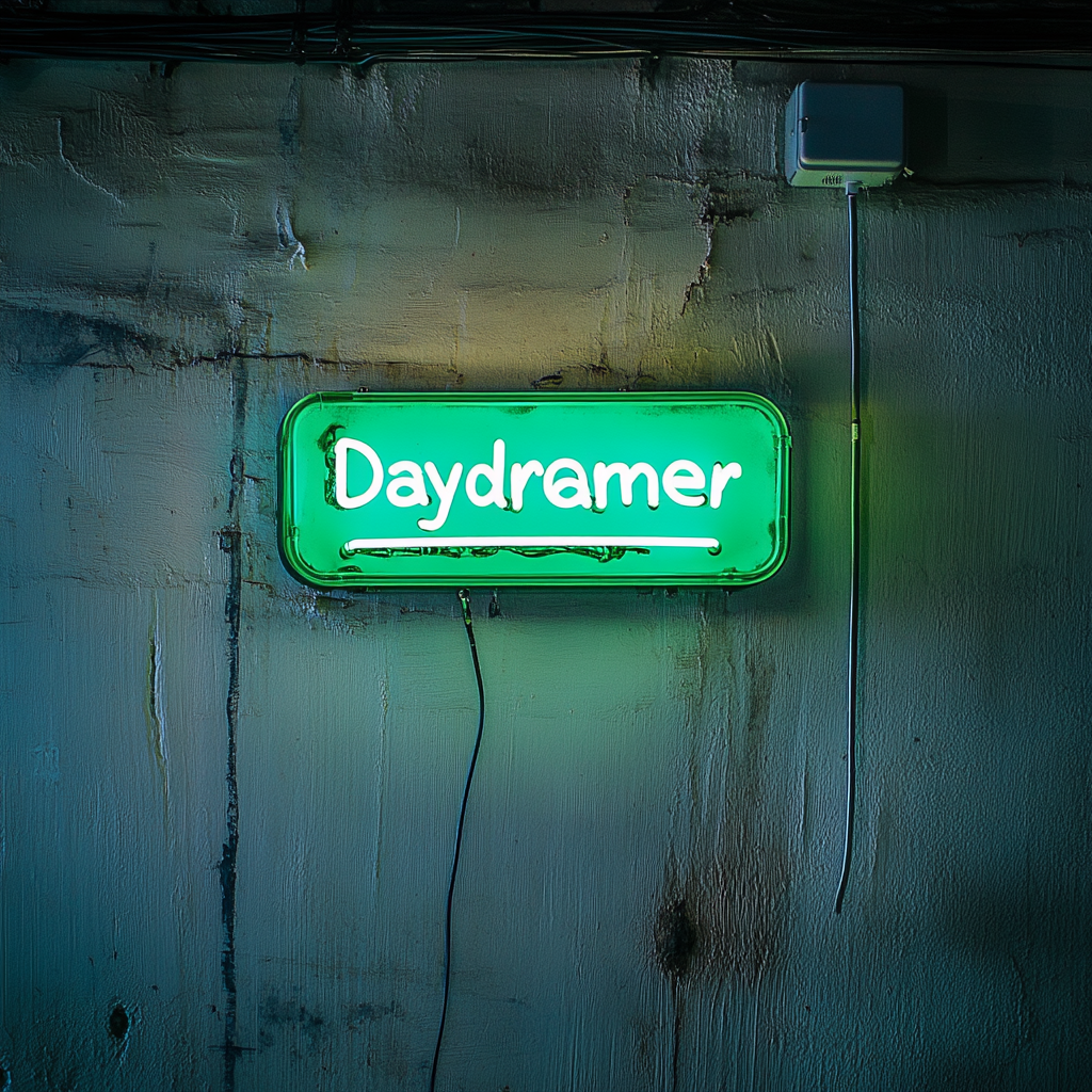 Daydreamer - Green Neon Sign, 18 Inches