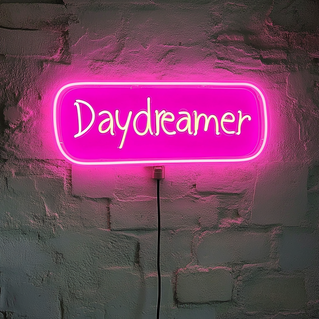 Daydreamer - Pink Neon Sign, 18 Inches