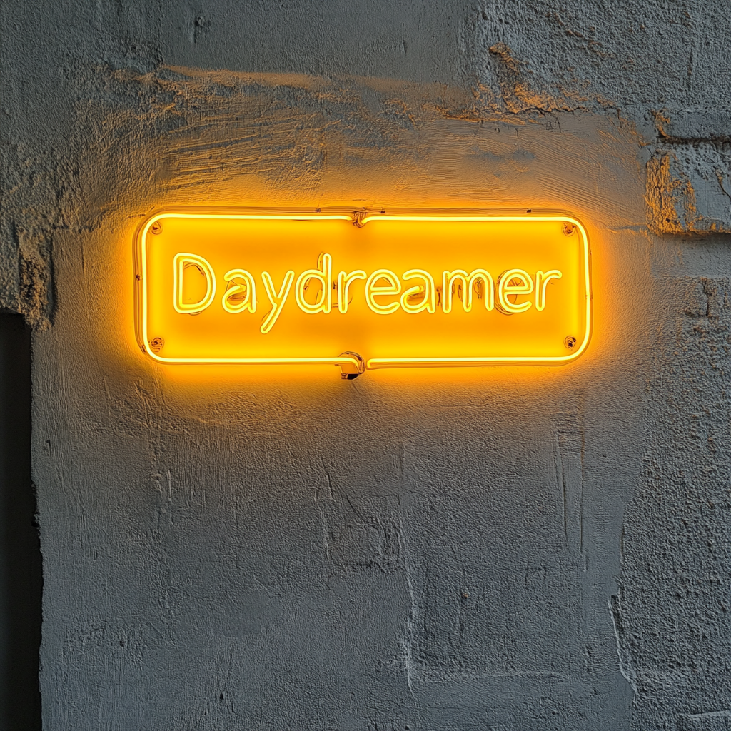 Daydreamer - Yellow Neon Sign, 24 Inches