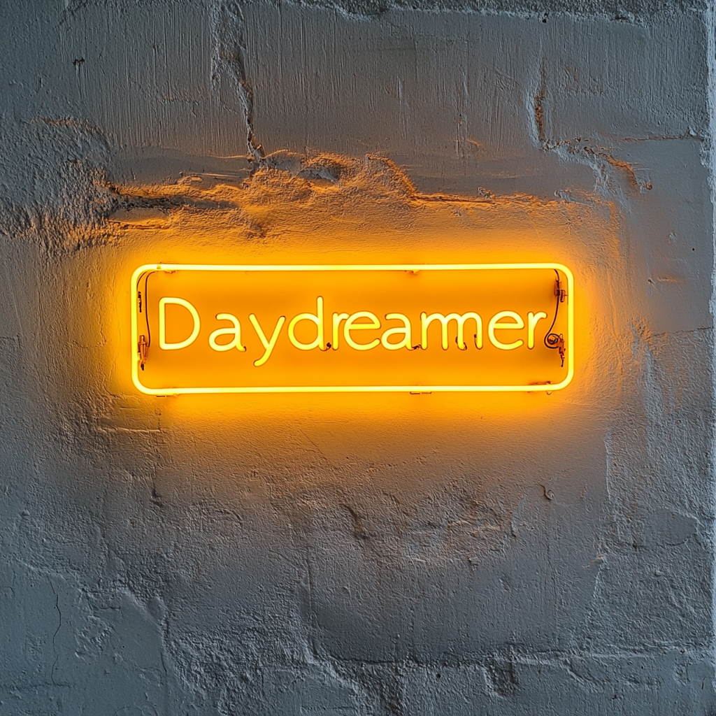 Daydreamer - Yellow Neon Sign, 24 Inches