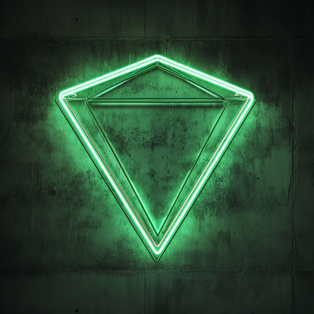 Diamond - Green Neon Sign, 24 Inches