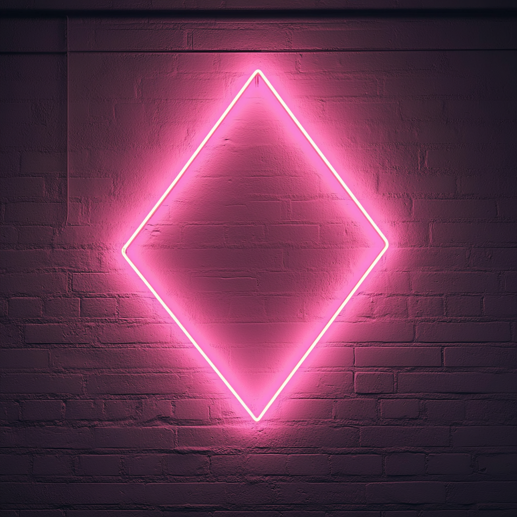 Diamond - Pink Neon Sign, 18 Inches