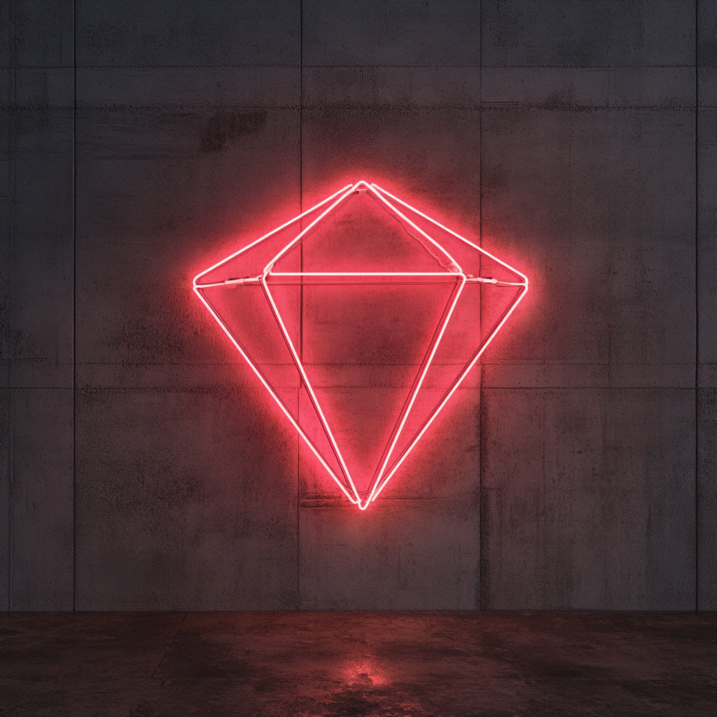 Diamond - Red Neon Sign, 18 Inches
