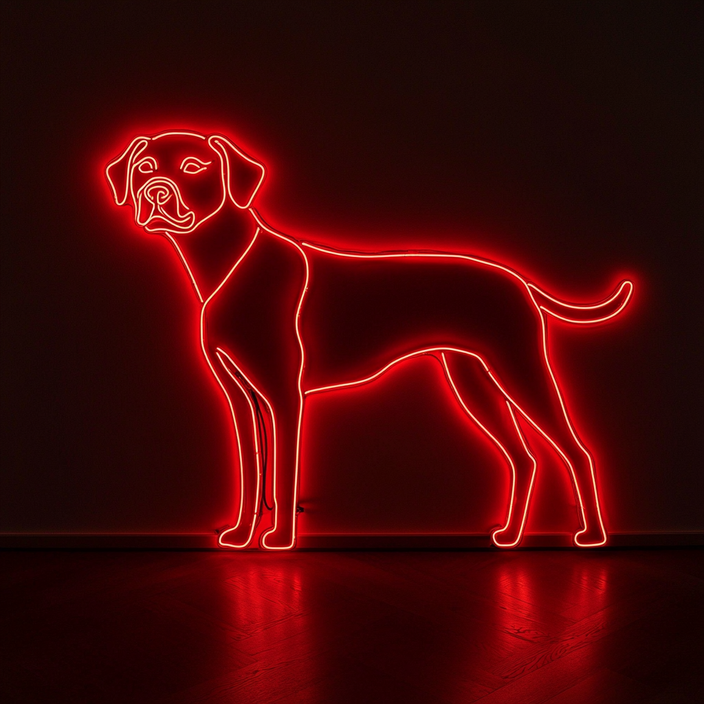 Dog - Red Neon Sign, 24 Inches