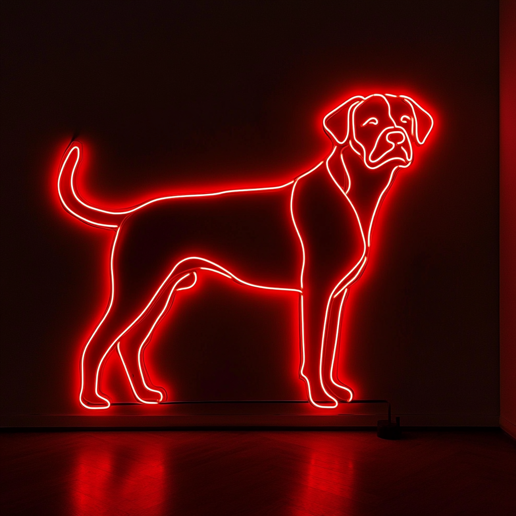 Dog - Red Neon Sign, 24 Inches