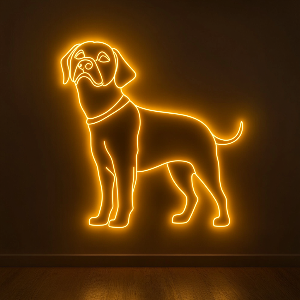 Dog - Yellow Neon Sign, 24 Inches