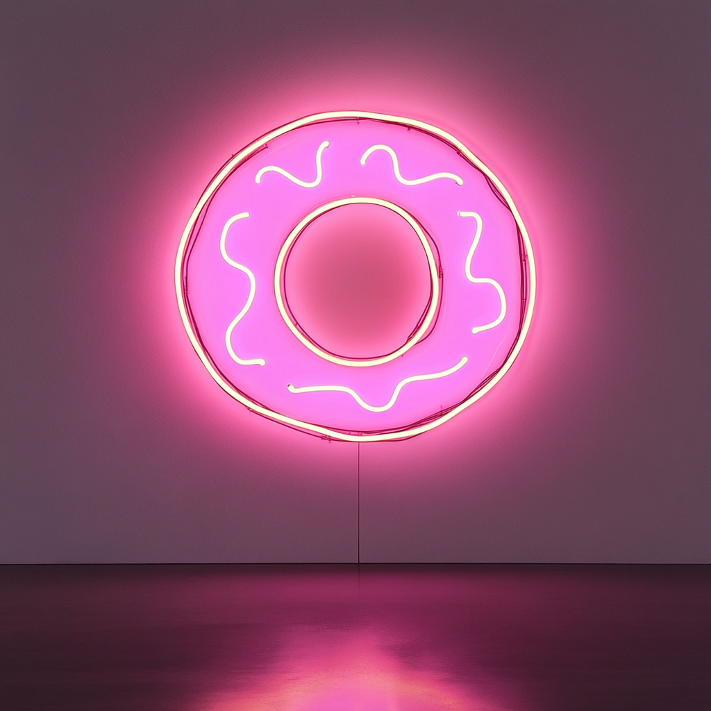 Donut - Pink Neon Sign, 24 Inches