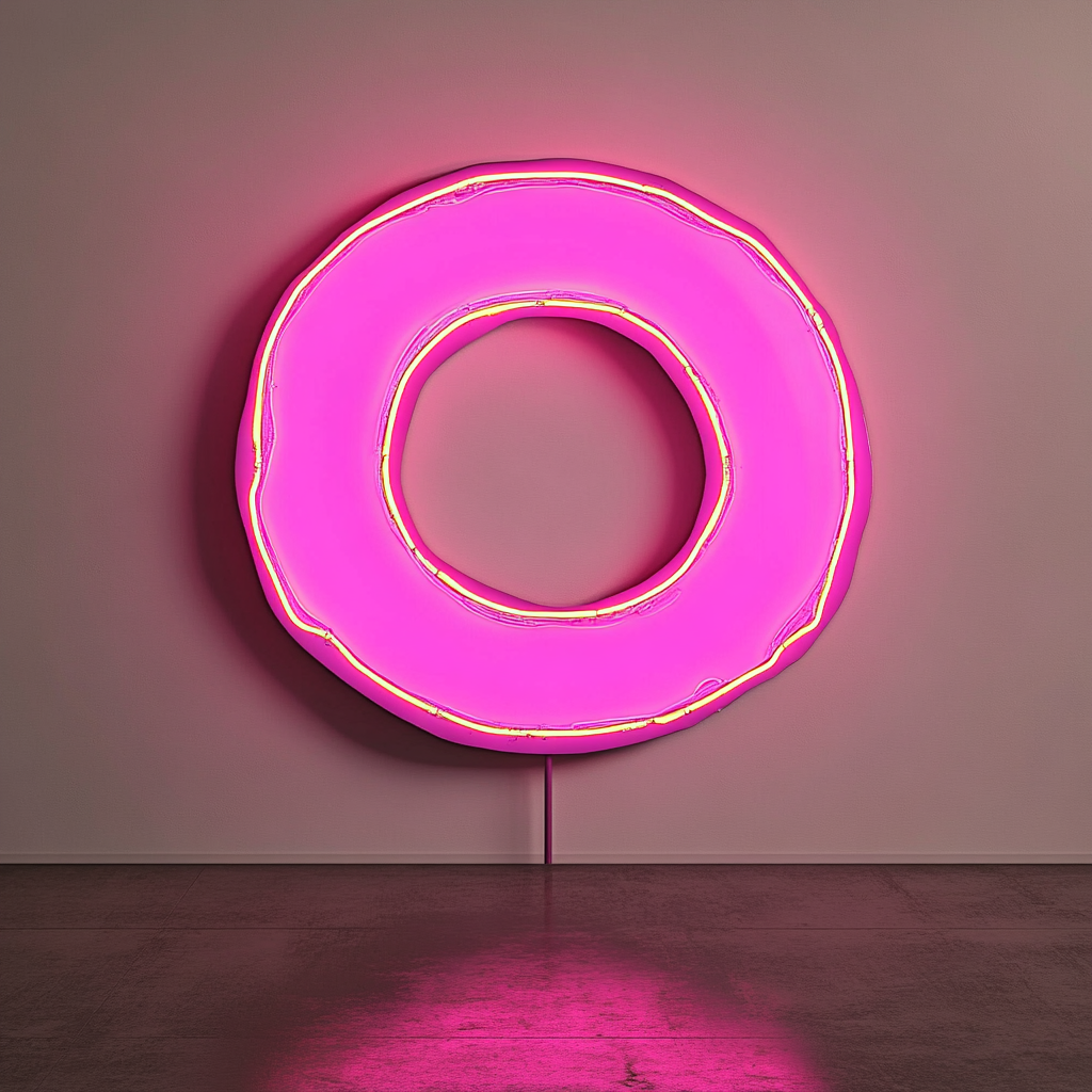 Donut - Pink Neon Sign, 24 Inches