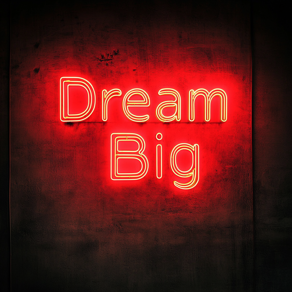Dream Big - Red Neon Sign, 24 Inches