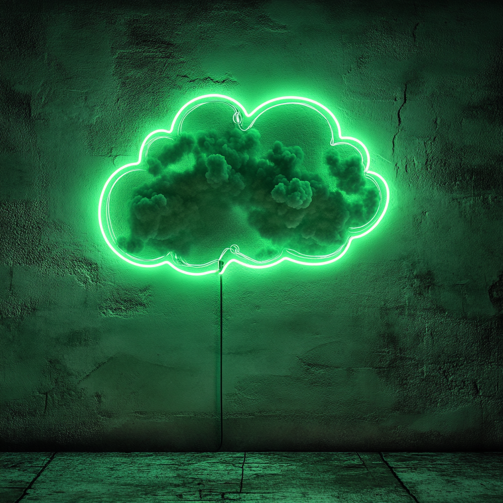 Dream Bubble - Green Neon Sign, 18 Inches