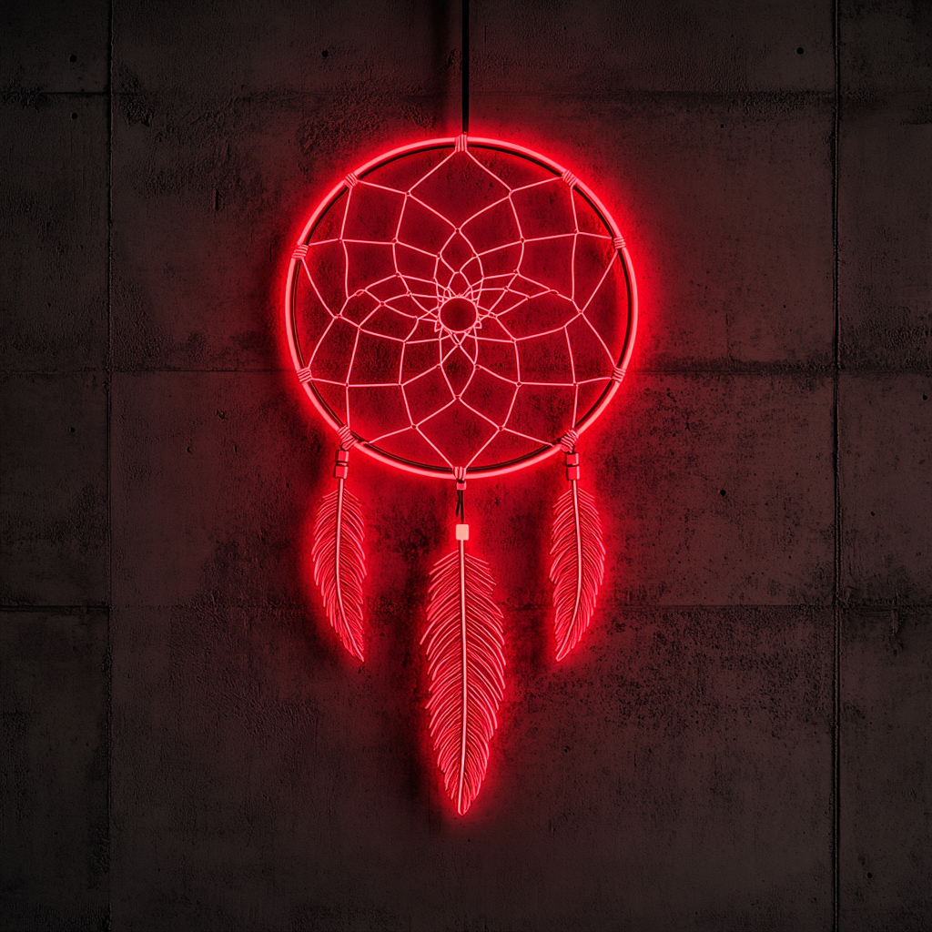 Dreamcatcher - Red Neon Sign, 18 Inches