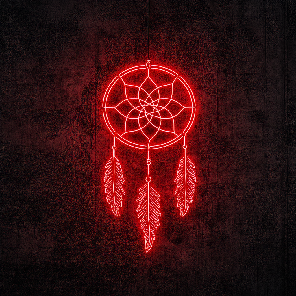 Dreamcatcher - Red Neon Sign, 18 Inches