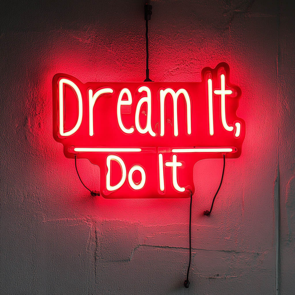 "Dream It, Do It" - Red Neon Sign, 24 Inches