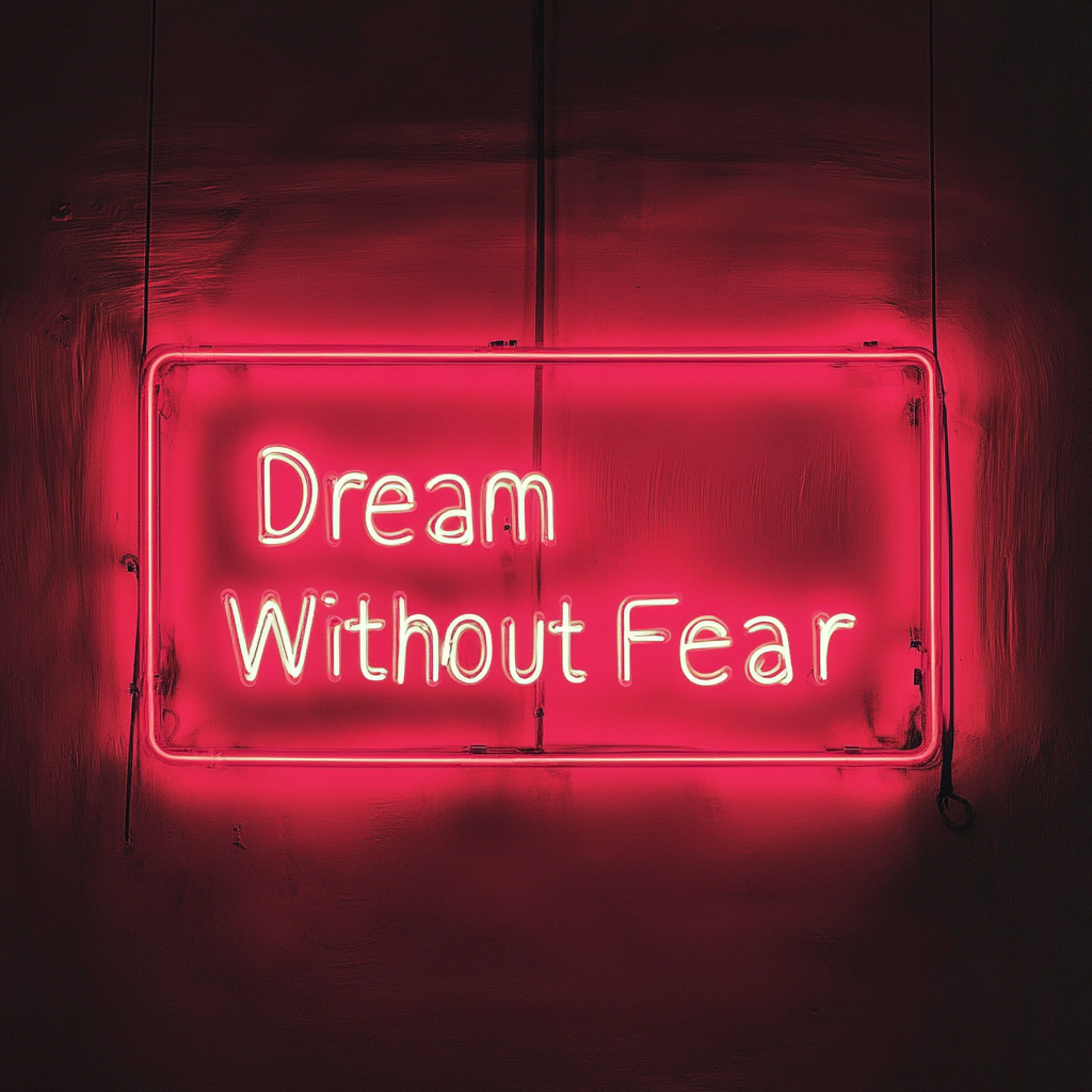 Dream Without Fear - Red Neon Sign, 24 Inches