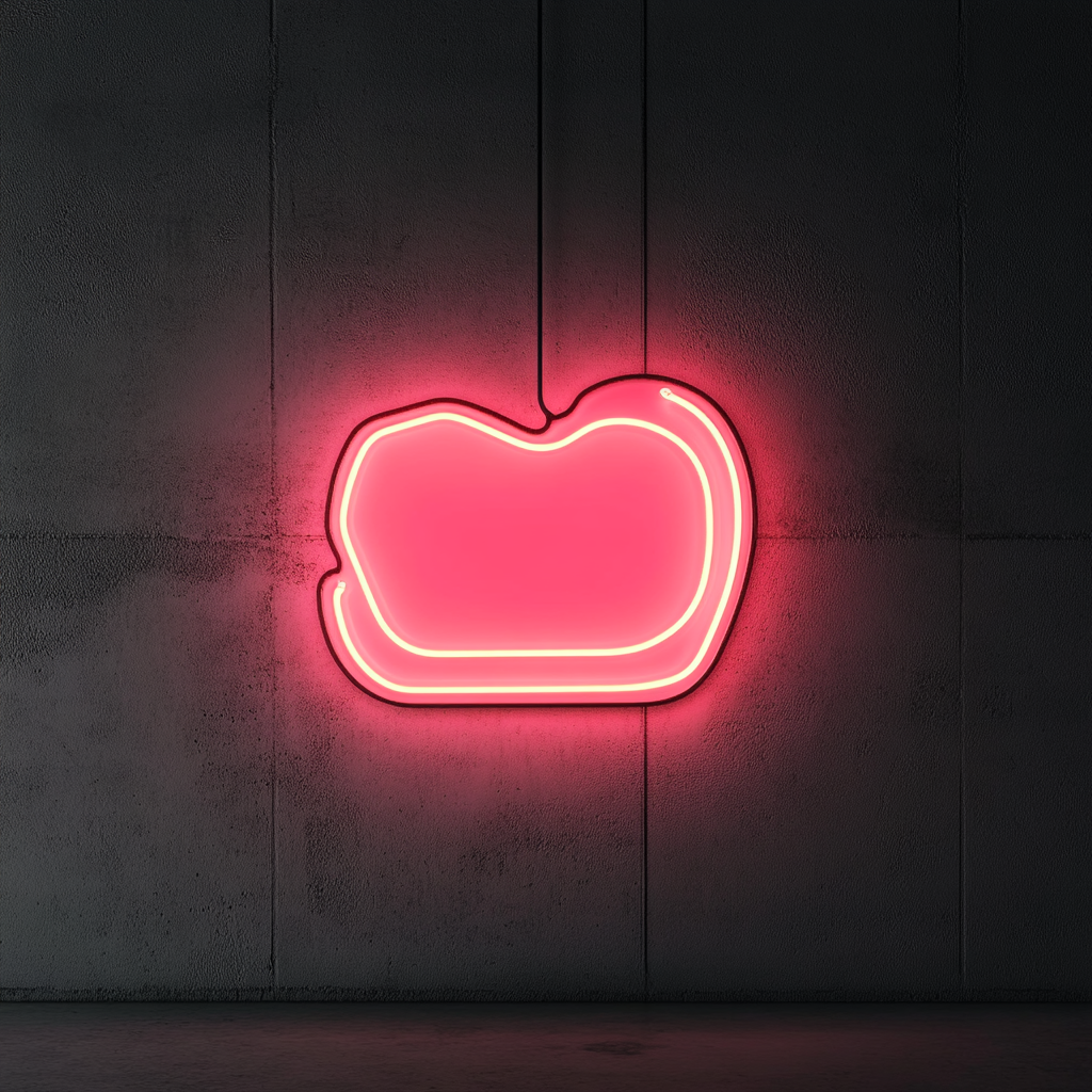 Eggs on Toast - Pink Neon Sign, 18 Inches